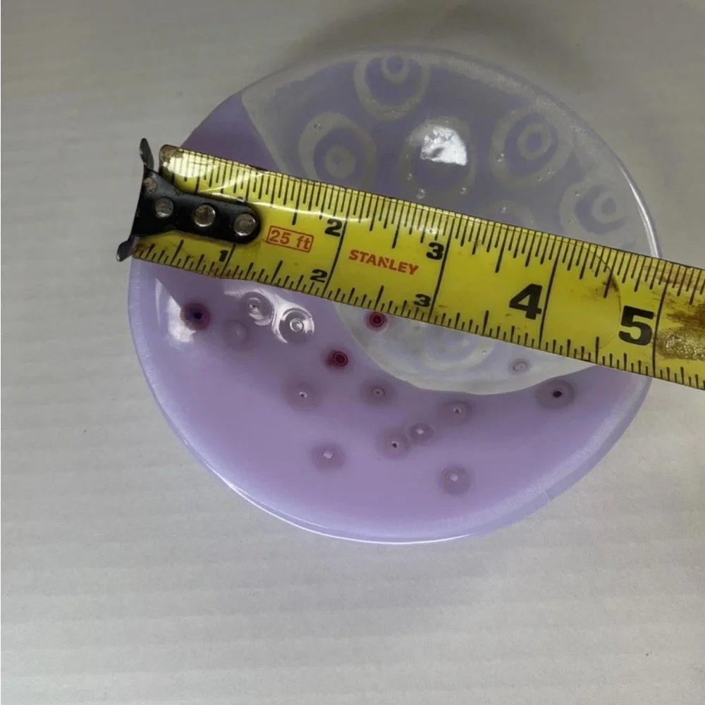 Artistic Lavender Millefiori Glass Trinket Dish